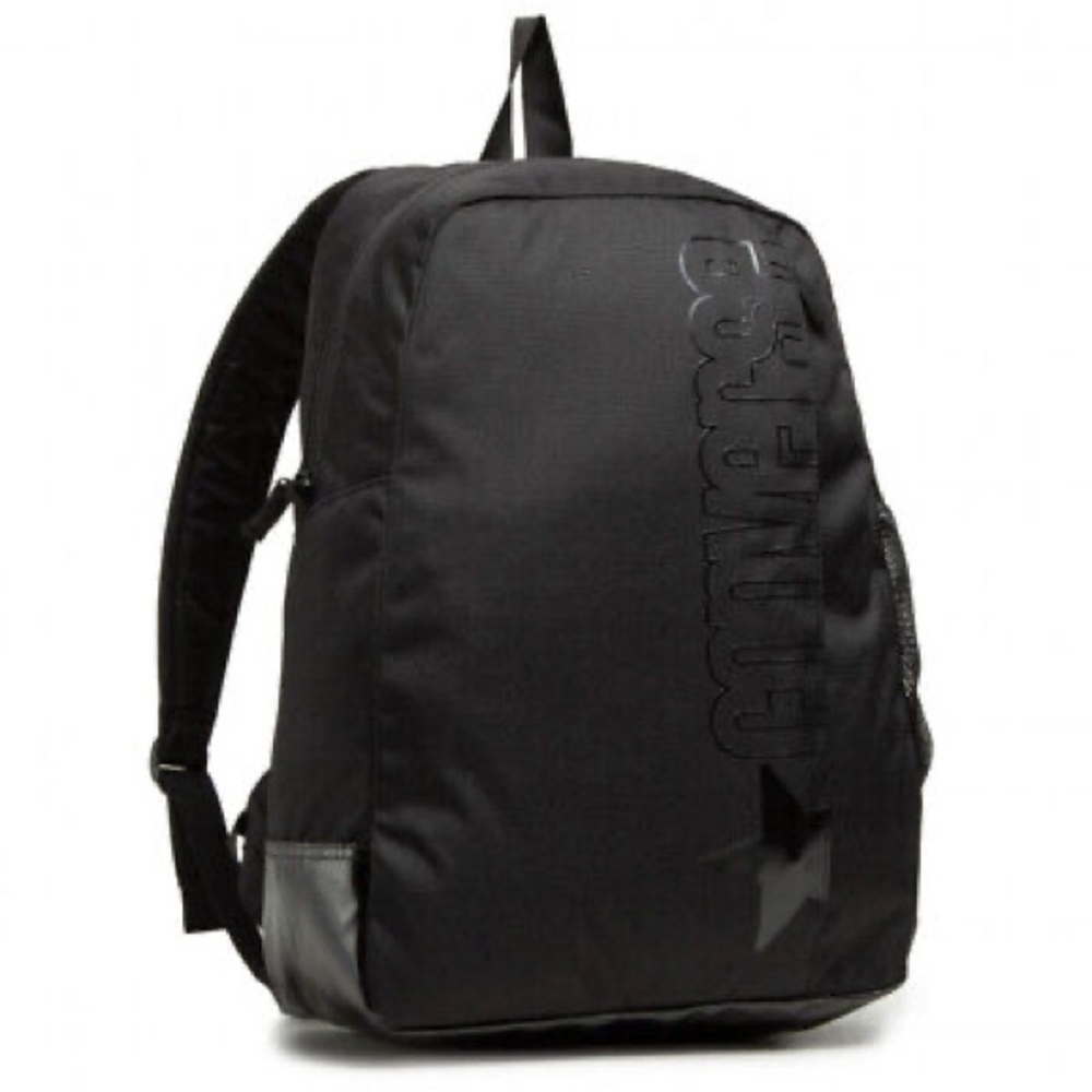 Converse Speed 2 Backpack Black W/ Black Lettering Unisex Travel School Bag NWOT